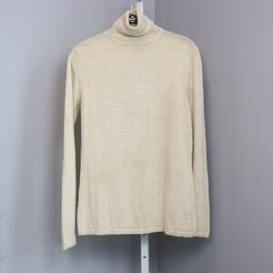 Vintage Harold’s Merino Wool Turtleneck Sweater Cream Classic Size M